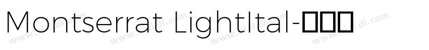 Montserrat LightItal字体转换